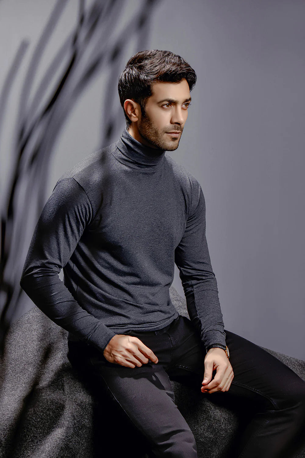 Premium Charcoal Grey Turtle Neck