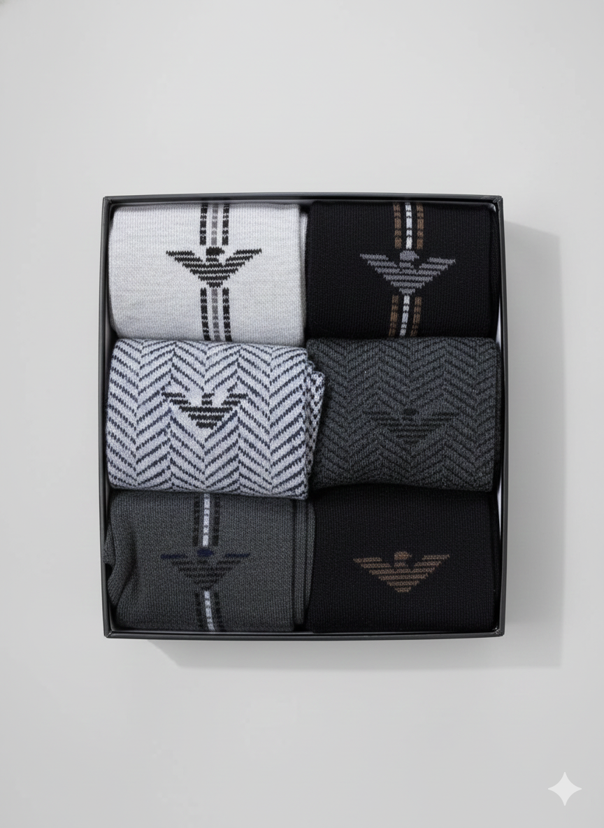Emporio Armani Socks Box Pack of 6