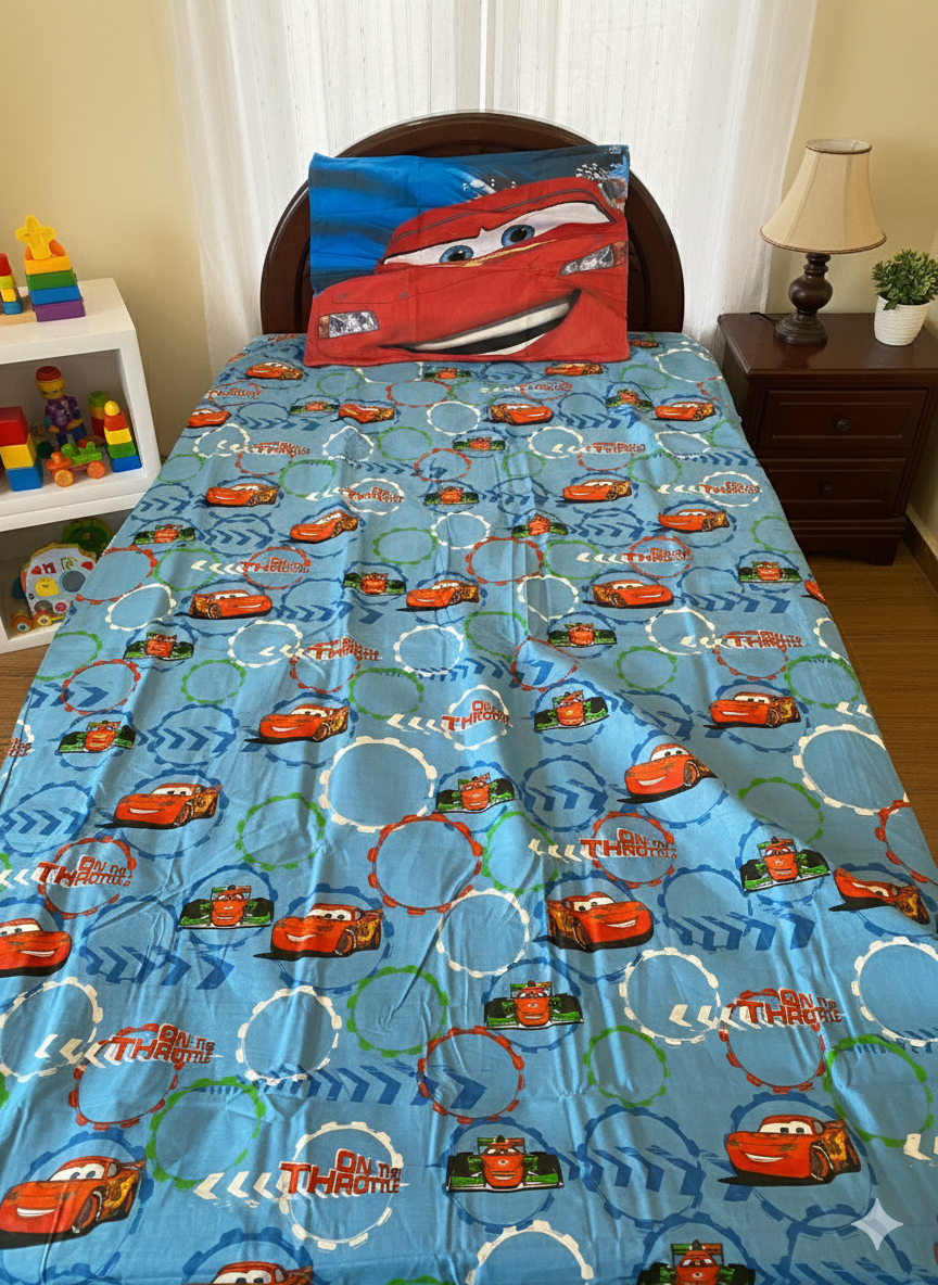 Cars | Dual-Sided Premium Single Quilt Cover