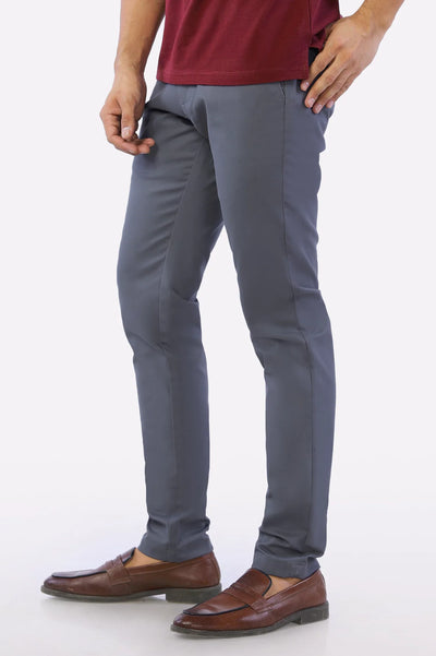 Premium Grey Cotton Chinos Pant