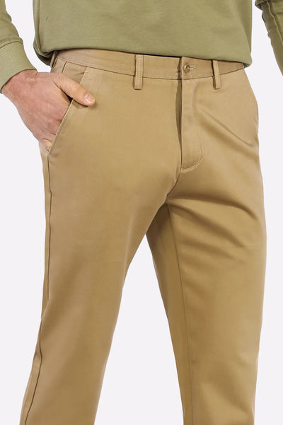 Premium Dark Khaki Cotton Chinos Pant