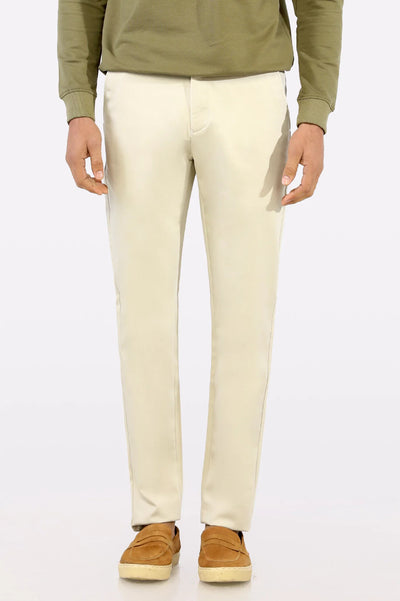 Premium Cream White Cotton Chinos Pant