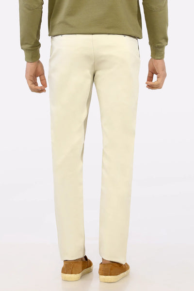 Premium Cream White Cotton Chinos Pant