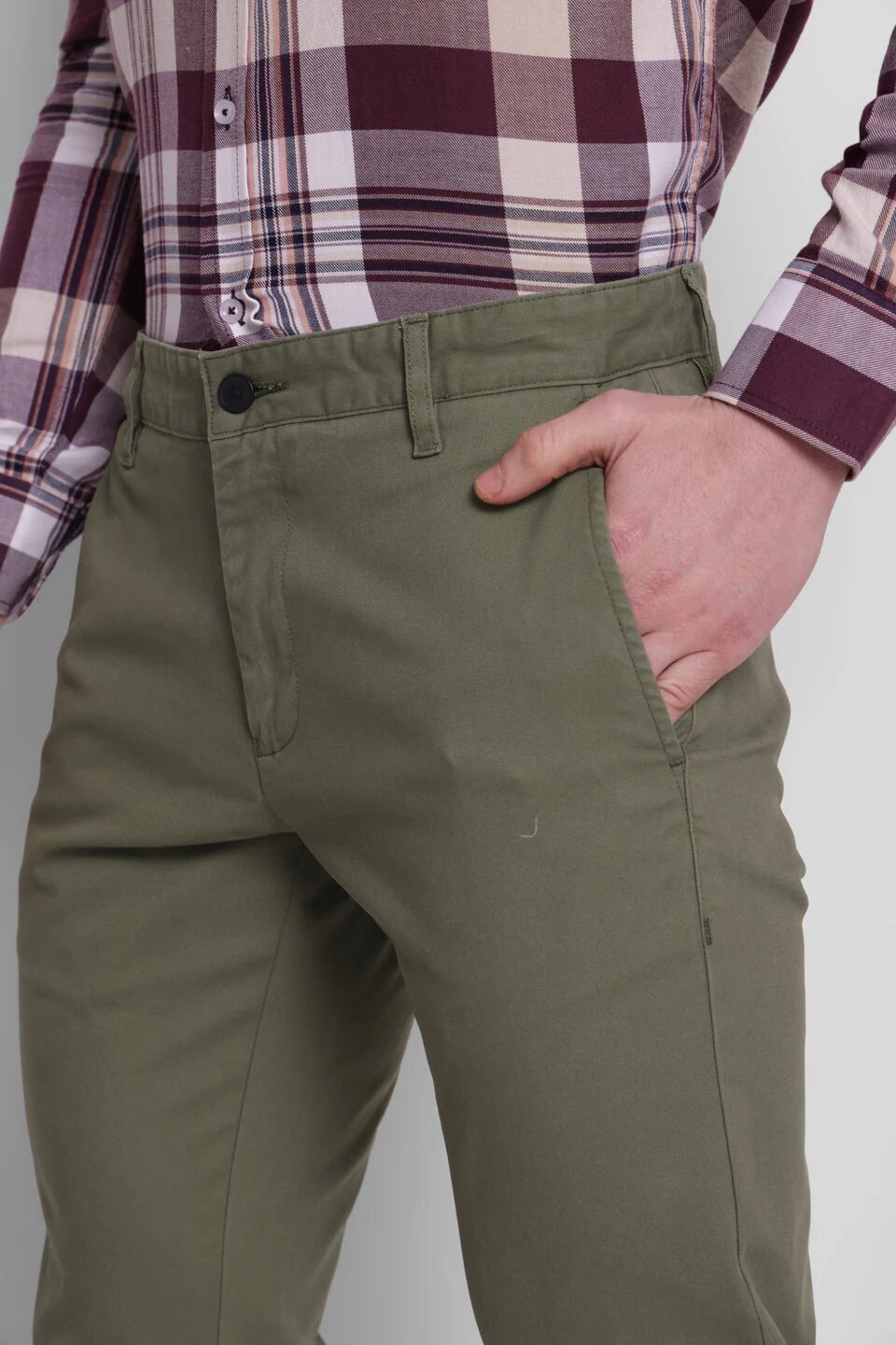 Light Green Cotton Chinos Pant