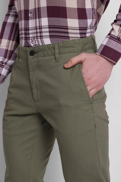 Light Green Cotton Chinos Pant
