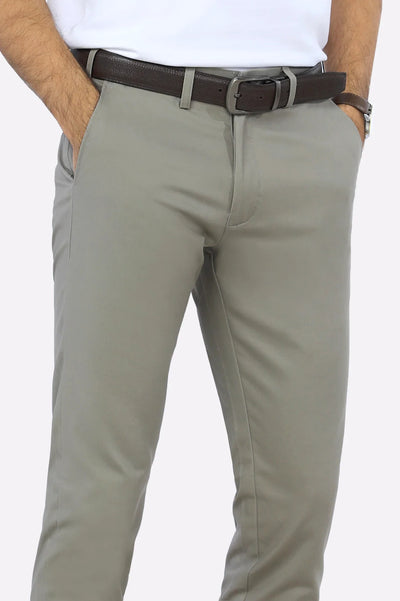 Premium Light Grey Cotton Chinos Pant