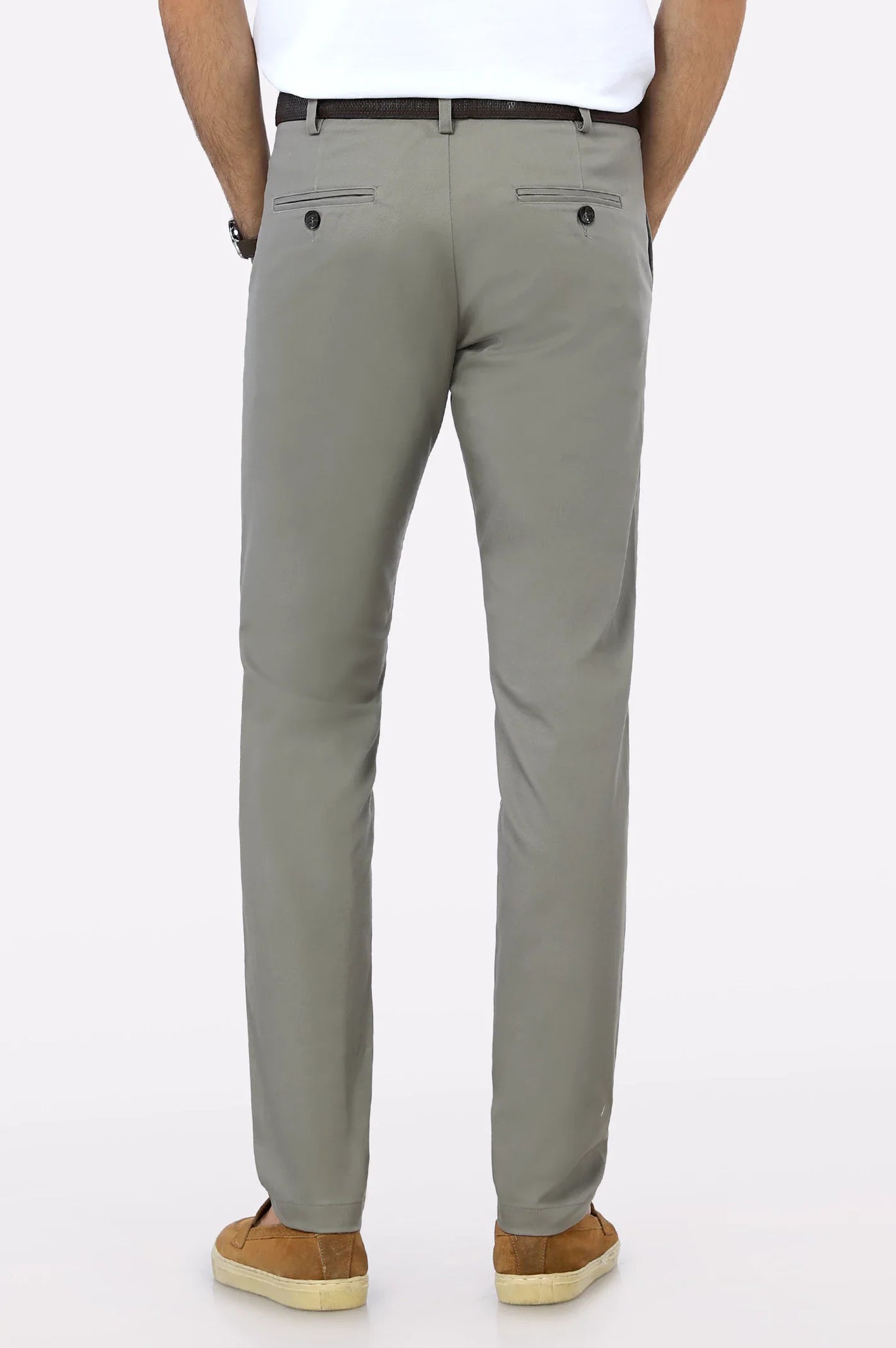Premium Light Grey Cotton Chinos Pant