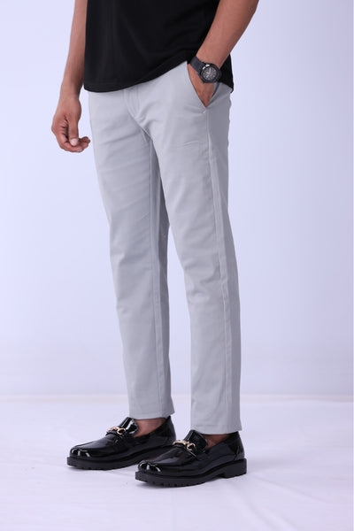 Premium Silver Grey Premium Cotton Chinos