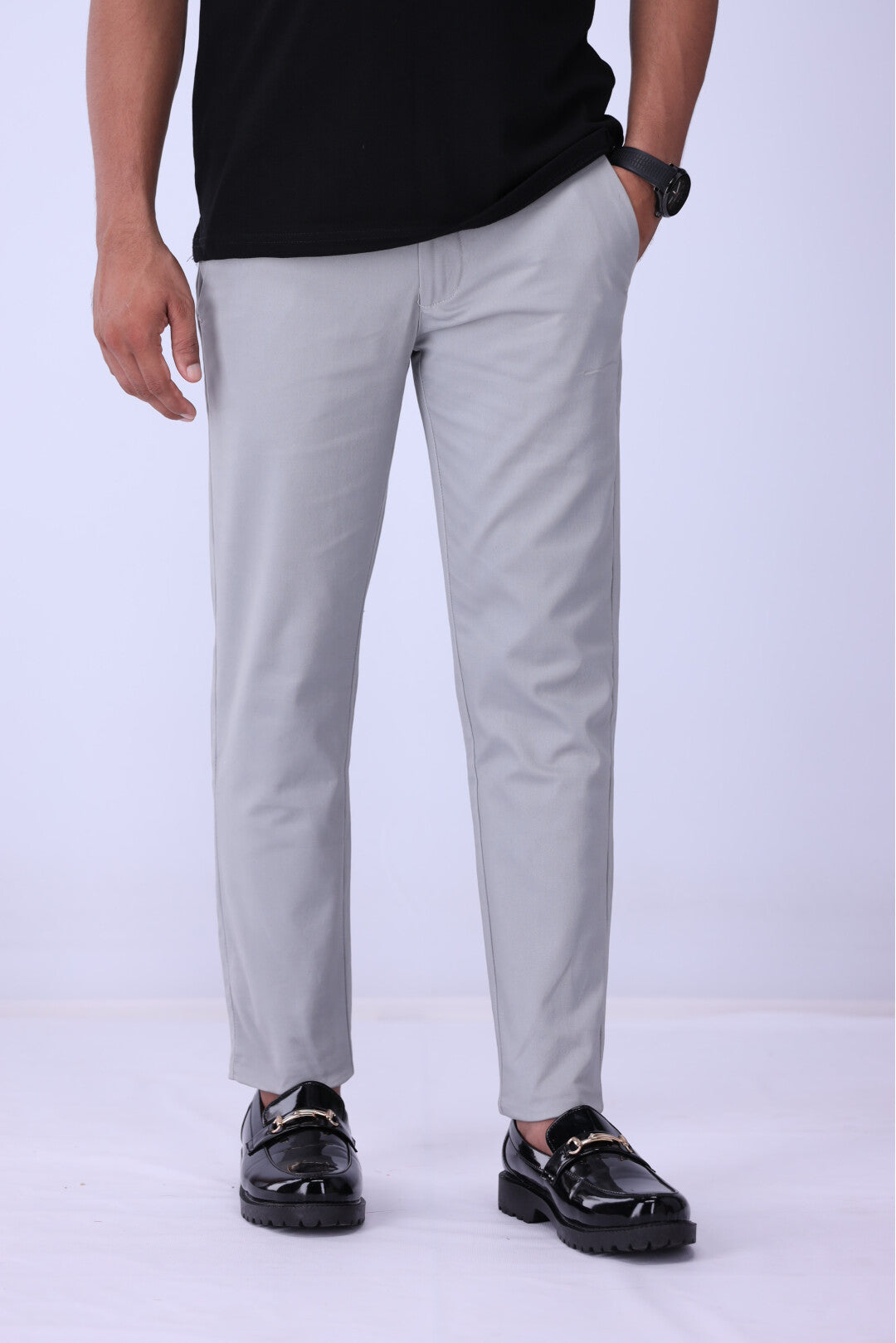 Premium Silver Grey Premium Cotton Chinos