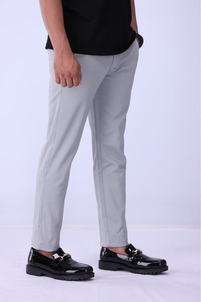 Premium Silver Grey Premium Cotton Chinos