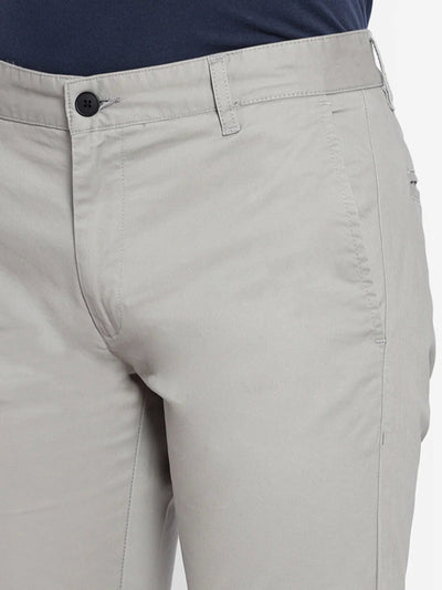 Light Grey Cotton Chinos Pant
