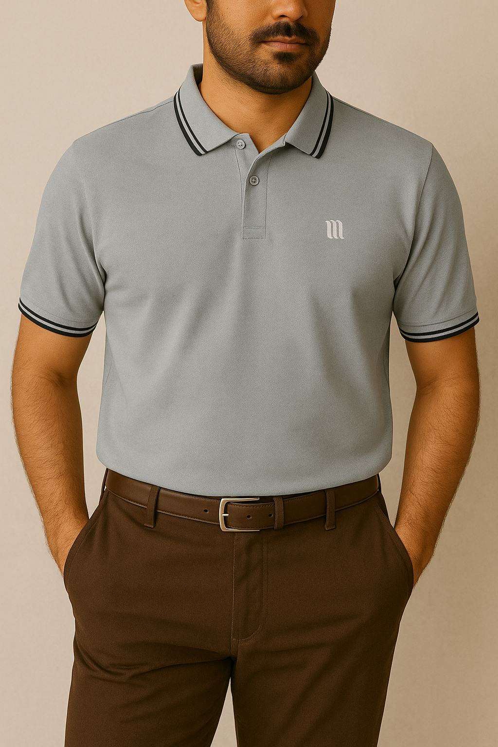 Light Grey Premium Polo
