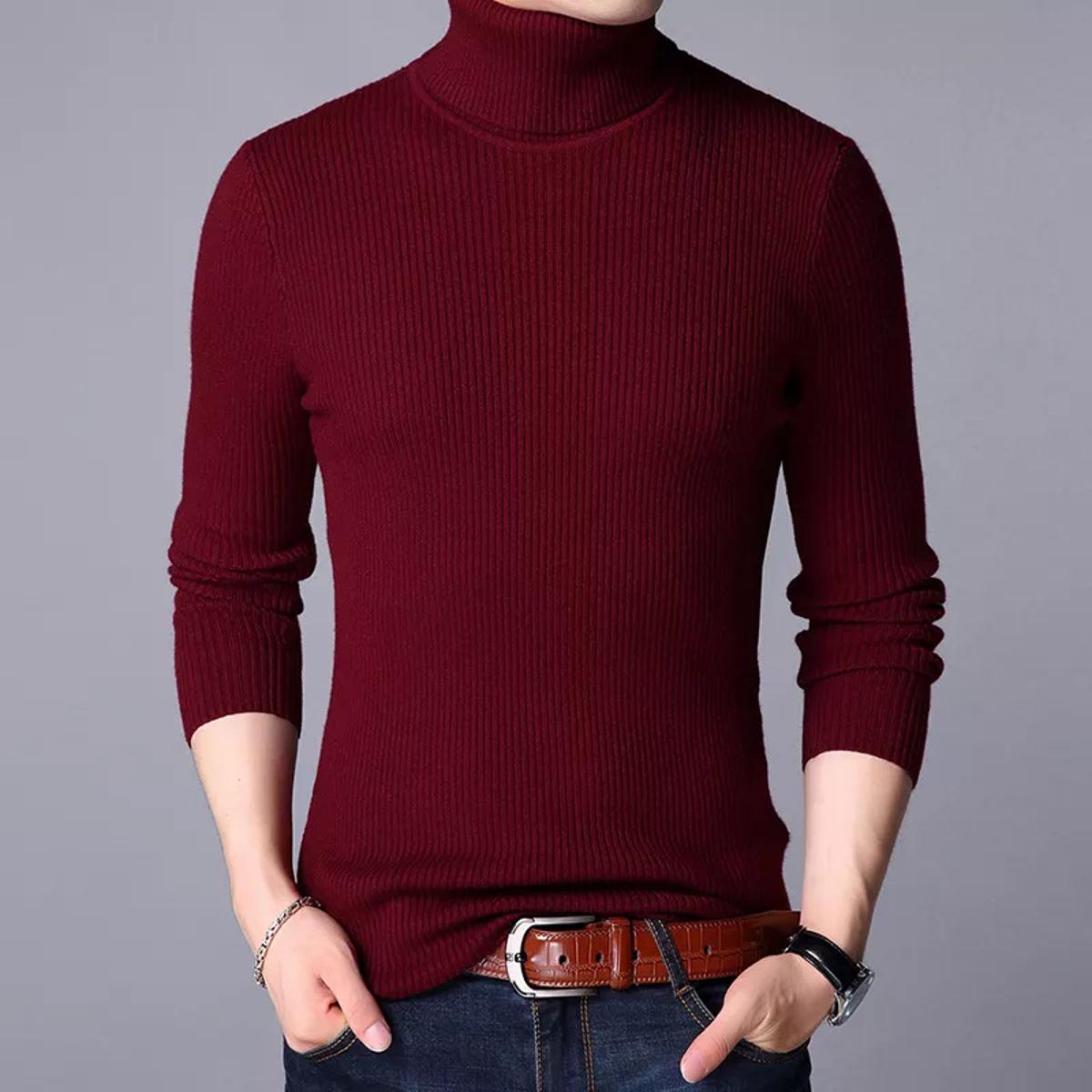 Premium Maroon Turtle Neck