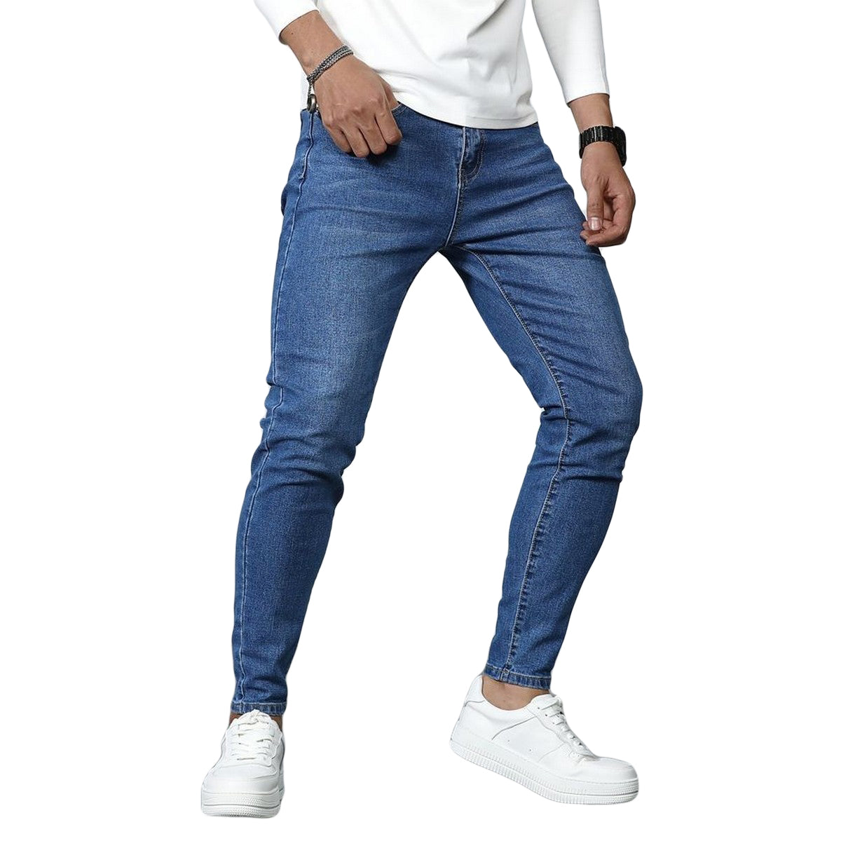 Medium Blue Ankle Fit Jeans