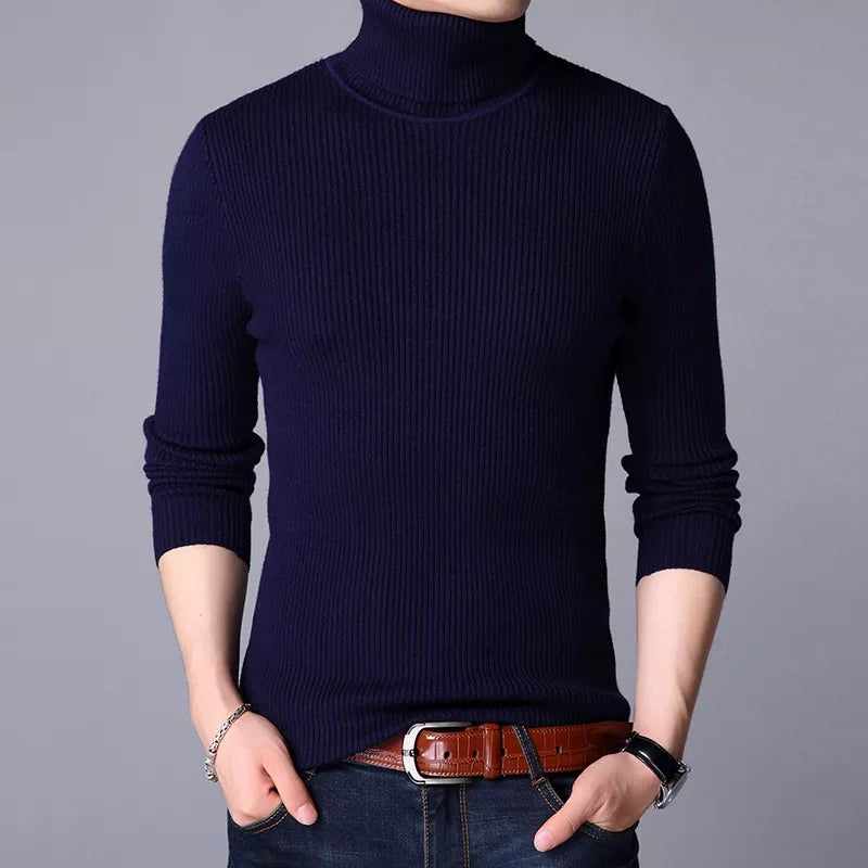 Premium Navy Blue Turtle Neck