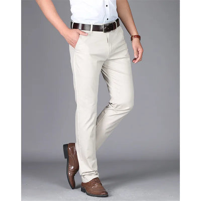 Off White Cotton Chinos Pant