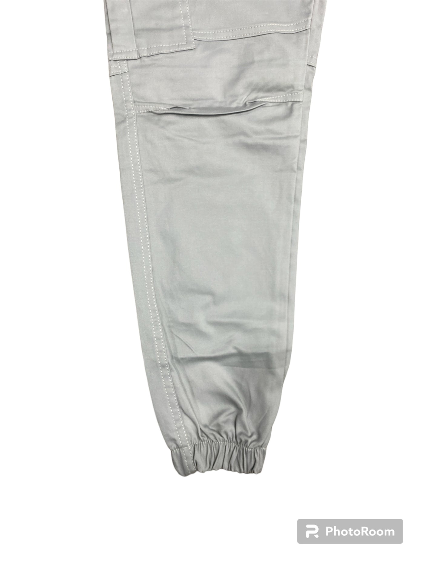 Light Grey Cotton Cargo Trouser