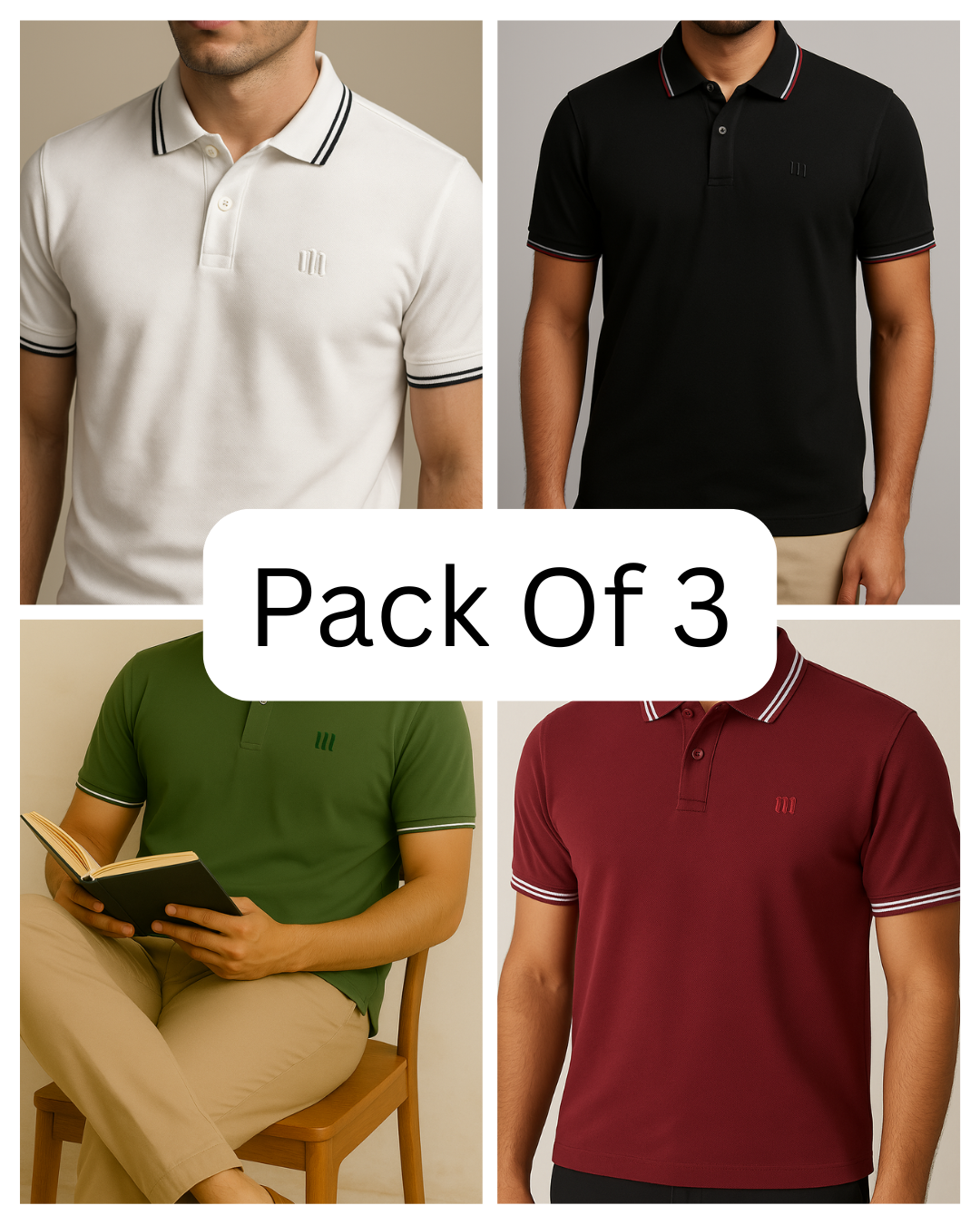 Premium Polo's Pack of 3