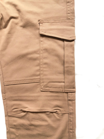Light Camel Cotton Cargo Trouser