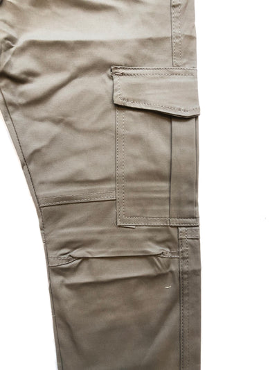 Sand Grey Cotton Cargo Trouser