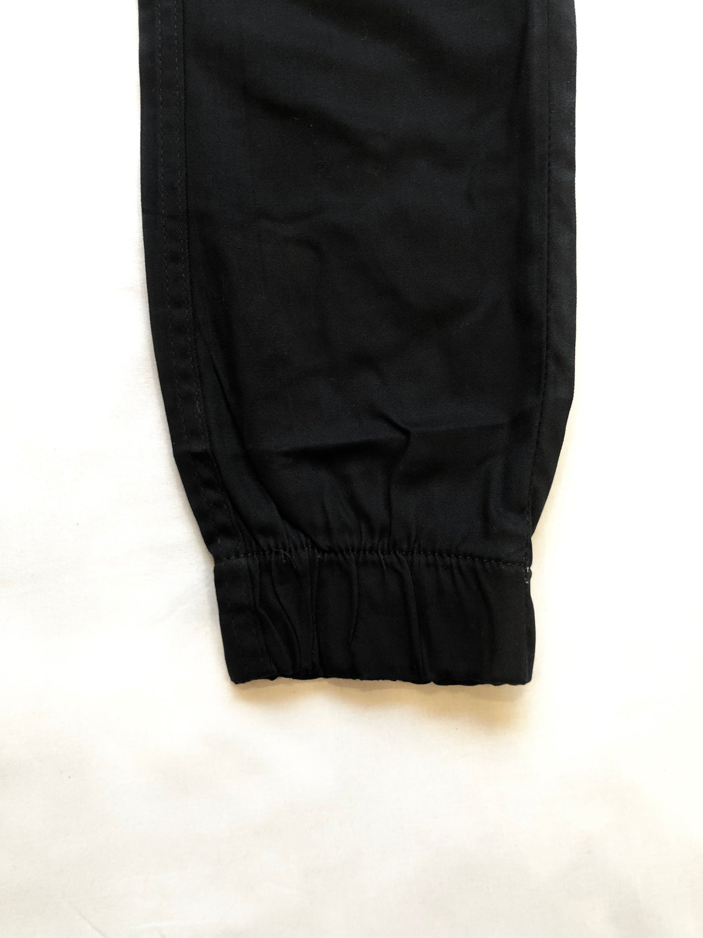 Black Men Cotton Cargo Trousers
